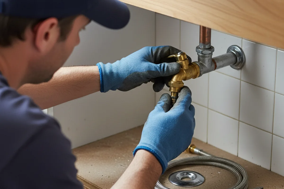 Shutoff valve and fitting work during Faucet and Fixture Repair in Tenaha